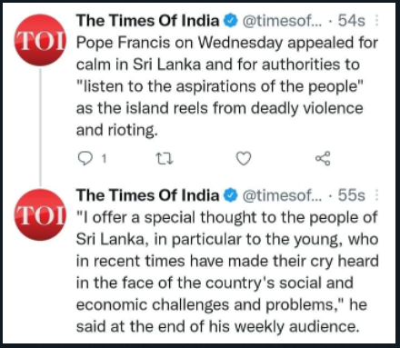 පාප් වහන්සේත් ලංකාවට ආශිර්වාදය ඉල්ලයි. 1 image 42