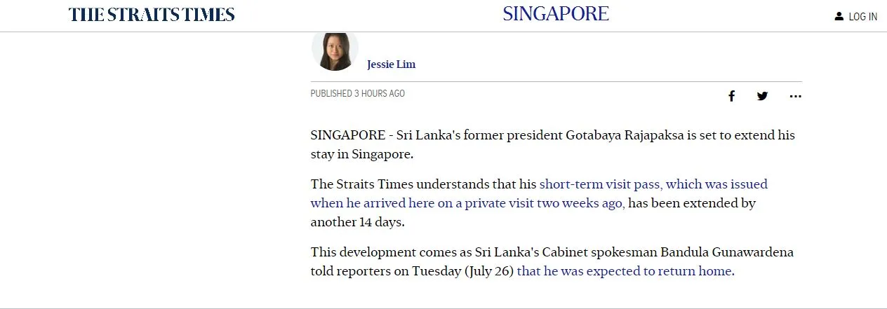 ගෝඨාභය තවදුරටත් සිංගප්පූරුවේ රැඳී සිටීමට අදහස් කරයි 1 295083334 5469579103111710 460
