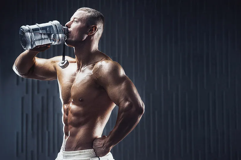 workout gym with shaker dark background