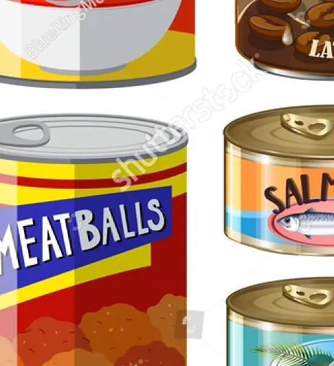 stock vector canned food set on white 627360047 edited