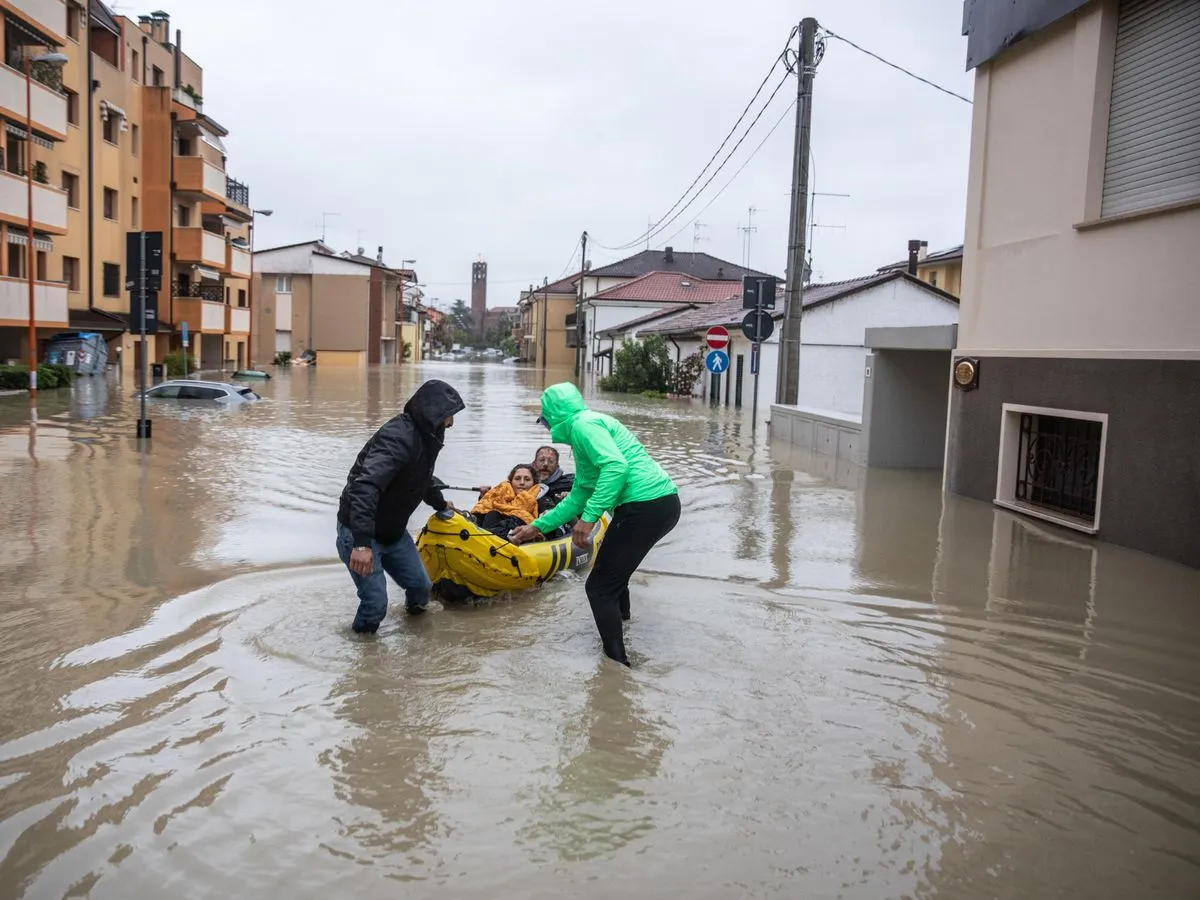 0 Fresh wave of torrential rain battering Italy Cesena 16 May 2023