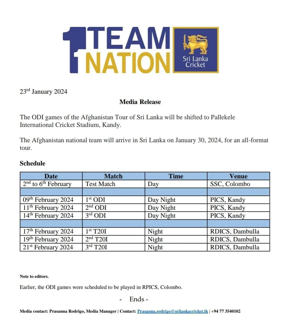 ශ්රී ලංකා - ඇෆ්ගනිස්තාන් එක්දින තරග පල්ලෙකැලේදී 1 73af1f4f d356 4713 a94c 57739a38e9cd