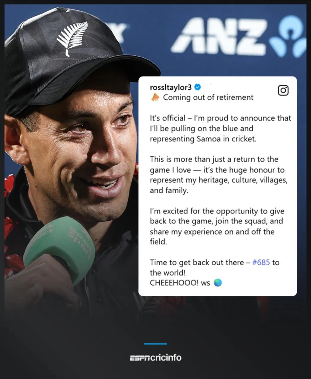 නවසීලන්තයෙන් පසු සැමෝවා වෙතට යන රොස් ටේලර් 1 nz