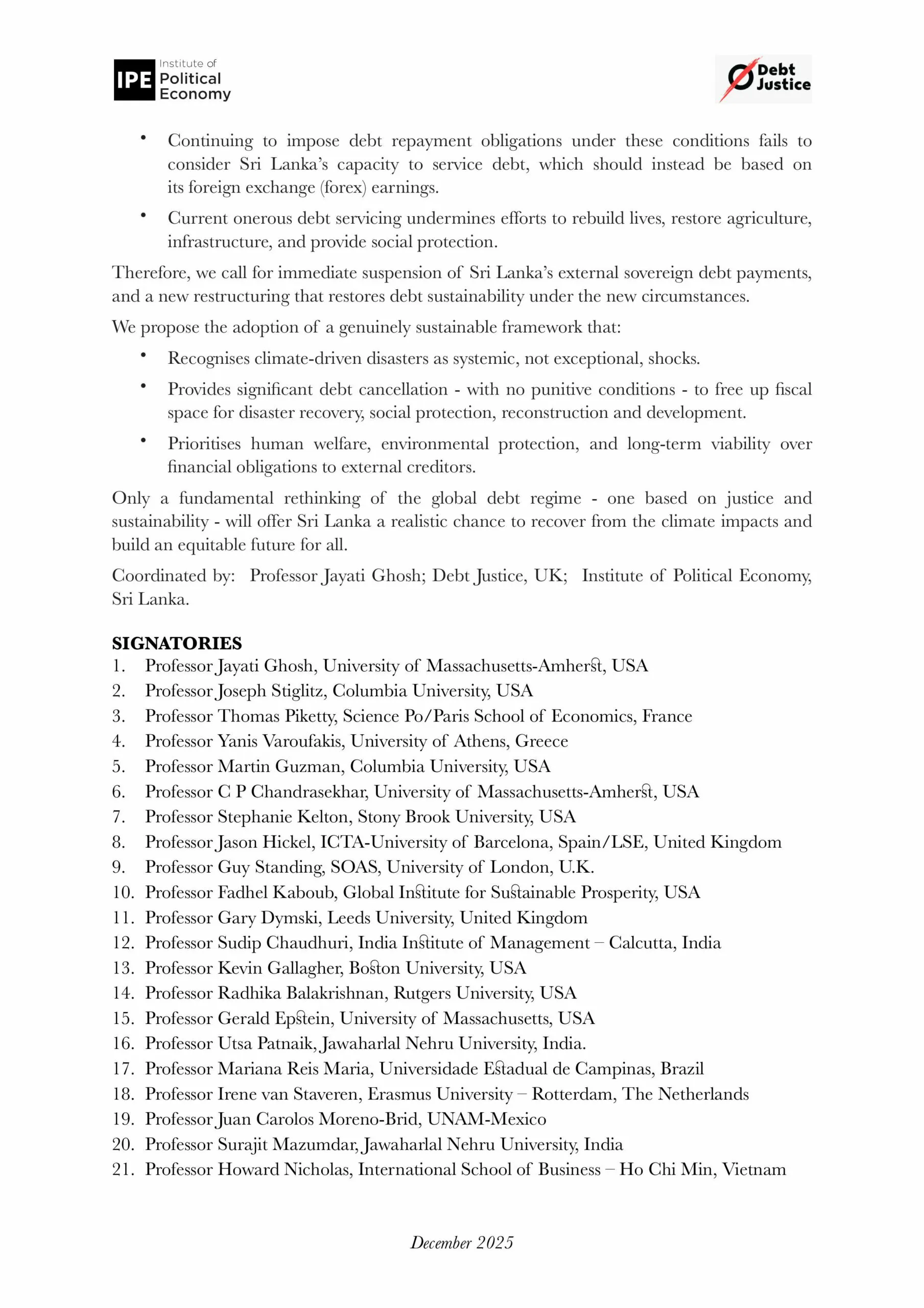 ශ්රී ලංකාව වෙනුවෙන් ලොව ප්රමුඛ ආර්ථික විද්යාඥයින් 120ක් එකට සිටගනී 2 4 1 scaled
