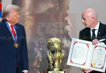 පළමු FIFA සාම ත්යාගයෙන් ජනපති ට්රම්ප් පිදුම් ලබයි