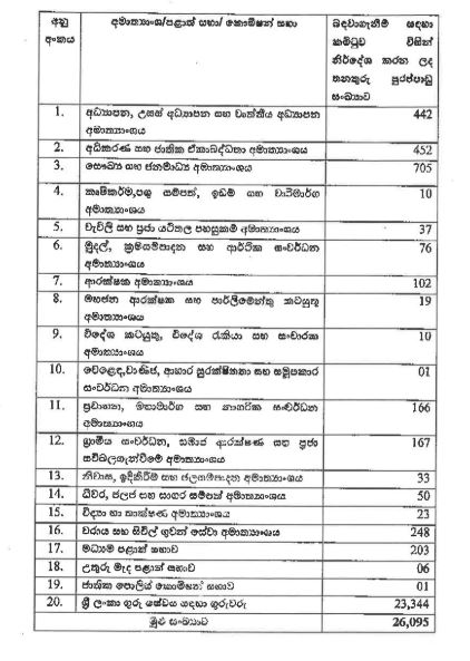 රාජ්ය සේවයට අලුතින් 26,095ක් බඳවාගන්න අනුමැතිය 1 7